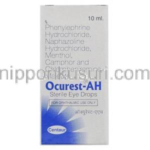 オキュレスト-AH Ocurest-AH, (ナファゾリン/ フェニレフリン/ クロルフェニラミン/ メントール/ 樟脳) 箱