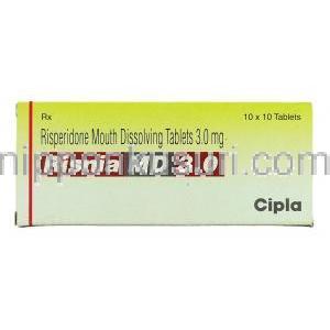 リスニア MD Risnia MD, リスパダール ジェネリック, リスペリドン 3mg 錠 (Cipla) 箱