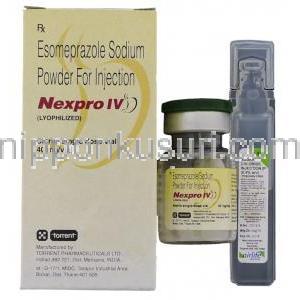 エソメプラゾール(ネキシウム ジェネリック), ネクスプロ Nexpro IV 40mg 注射 (Torrent)