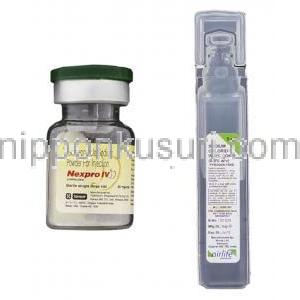 エソメプラゾール(ネキシウム ジェネリック), ネクスプロ Nexpro IV 40mg 注射粉＆塩化ナトリウム