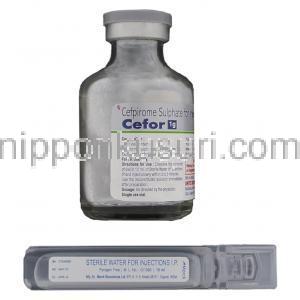 セフピロム（ケイテン ジェネリック）, Cefor 1gm 注射バイアル (United Biotech)