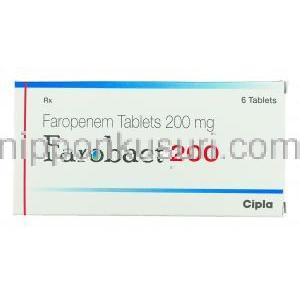 ファロバクト Farobact, ファロネム Faronem, ファロム ジェネリック,  ファロペネム 200mg 錠 (Cipla) 箱