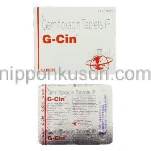 G-Cin, ファクティブ ジェネリック, ゲミフロキサシン 320mg 錠 (Lupin)