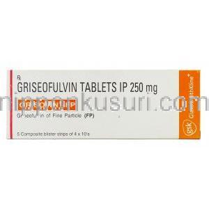 グリソビンFP Grisovin-FP, グリセオフルビン 250mg 錠 (GSK) 箱