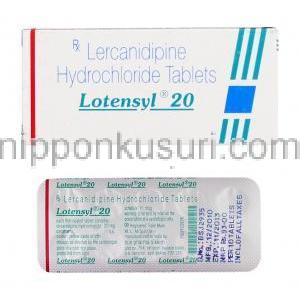 ロテンシル Lotensyl, レルカニジピン塩酸塩, 20mg 錠 (Sun Pharma)