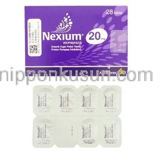 ネキシウム Nexium, エソメプラゾール 20mg 錠 (アストラゼネカ社　トルコ製)