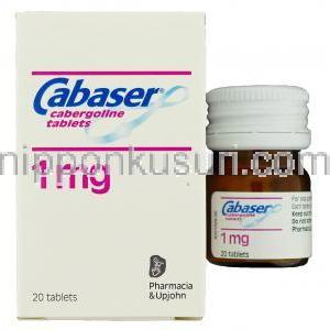 カバサール Cabaser, カベルゴリン 1mg 錠 (Pharmacia Upjohn)