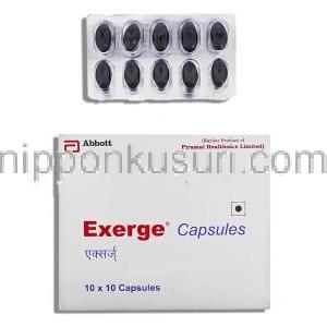 エグザージュ Exerge, ベータカロチン 6mg / ビタミン C 150mg カプセル (Nicholas Piramal)