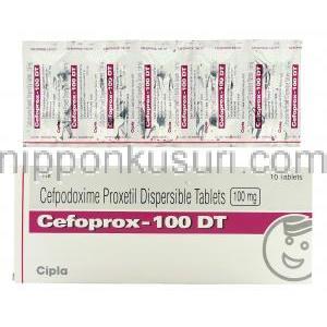 セポフロックスDT Cepoflox-DT, セフポドキシムプロキセチル, 100mg 錠  (Cipla)