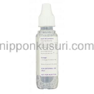 デュドロップ　Dudrop, ポリビニルアルコール / ポビドン, 1.4 %/ 0.6% 10ML 点眼薬 (Cipla) ボトル側面