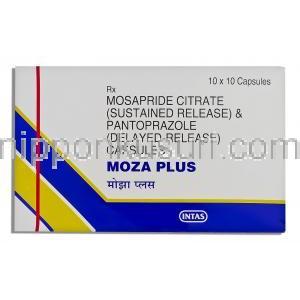モザ プラス Moza Plus, モサプリド / パントプラゾール, Moza Plus, 15mg/ 40mg カプセル (Intas)