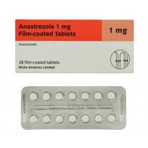 ジェネリックアリミデックス, アナストロゾール 1mg　28錠　箱,シート