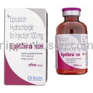エピスラ Epithra , ファルモルビシンＲＴＵジェネリック, エピルビシン塩酸塩100mg 注射 (Glenmark)
