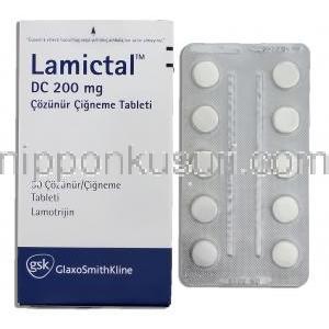 ラミクタール Lamictal, ラモトリギン 200mg 錠 (GSK)