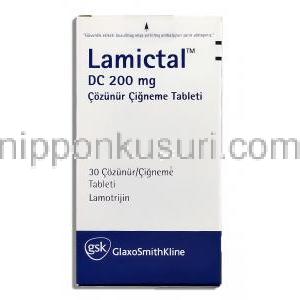 ラミクタール Lamictal, ラモトリギン 200mg 錠 (GSK) 箱