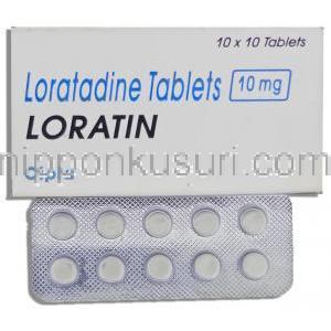 ロラタジン  （クラリチン ジェネリック）, ロラチン Loratin 10mg 錠 (Cipla)