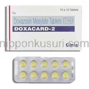 ドクサカード Doxacard, カルデナリンジェネリック, ドキサゾシン  2mg 錠 (Cipla)