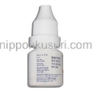 ドロシン Drosyn, フェニレフリン 10% x 5ml 点眼薬 (FDC) ボトル記載情報