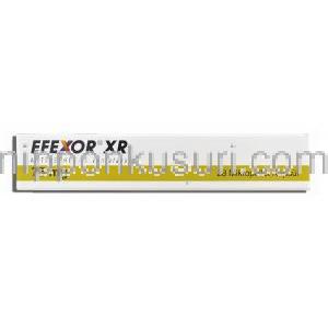 エフェクサーER Efexor XR, ベンラファキシン 75mg カプセル (Pfizer) 箱側面
