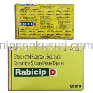 タビシップ-D Rabicip-D, ラベプラゾール塩 /  ドンペリドン配合 カプセル (Cipla)