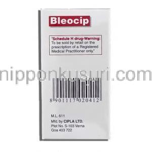 ブレオシップ Bleocip, ブレオマイシン 15mg 注射 (Cipla) 製造者情報