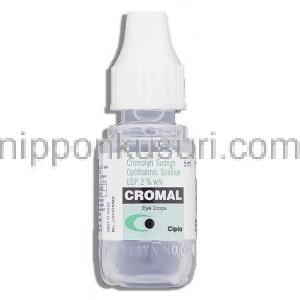 クロマル Cromal , インタール ジェネリック, クロモグリク酸  2% 点眼薬, 点眼ボトル