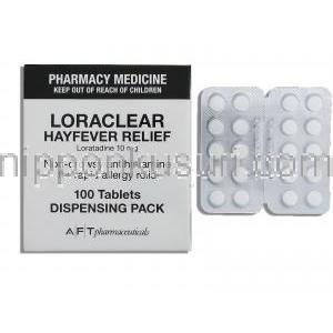 ロラクリア Loraclear, クラリチン ジェネリック, ロラタジン 10mg 錠 (AFT Pharma)