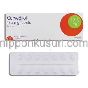 カルベジロール Carvedilol 12.5mg (Teva)