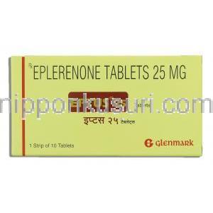 エプタス Eptus, セララジェネリック,  エプレレノン 25mg 錠 (Glenmark) 箱