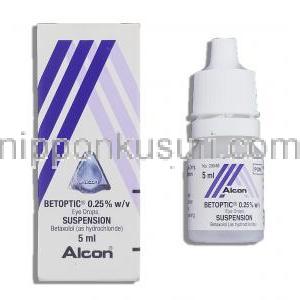 ベトプティック Betoptic, ベタキソロール 0.25% x 5ml 懸濁性点眼液 (Alcon)