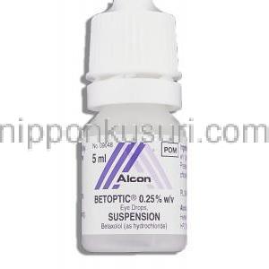 ベトプティック Betoptic, ベタキソロール 0.25% x 5ml 懸濁性点眼液 (Alcon) ボトル