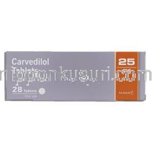 カルベジロール Carvedilol 25mg (Almus) カレンダーパック