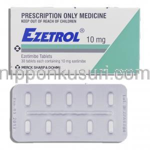 エゼトロル Ezetrol, ゼチーア ジェネリック, エゼチミブ 10mg 錠 (MSD)