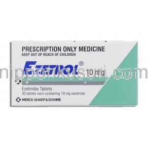 エゼトロル Ezetrol, ゼチーア ジェネリック, エゼチミブ 10mg 錠 (MSD) 箱