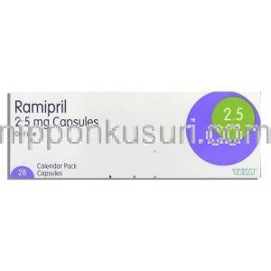 アルテース ジェネリック, ラミプリル Ramipril 2.5mg カプセル (Teva)