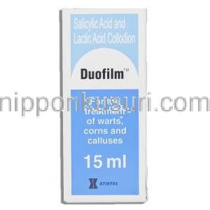 デュオフィルム Duofilm, サリチル酸 16.7%/ 乳酸 16.7% コロジオン (Satiefel) 箱