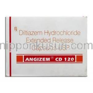 アンジゼム CD Angizem CD, ジルチアゼム  XR 12mg （Sun Pharma） 包装