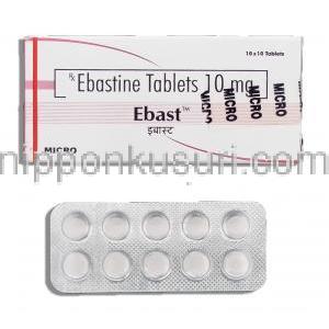 エバスト Ebast, エバステル ジェネリック, エバスチン 10mg （Micro Labs）