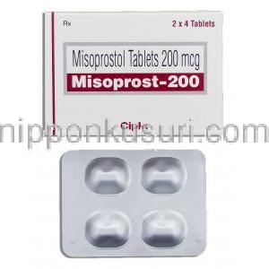 ミソプロスト Misoprost, サイトテック ジェネリック, ミソプロストール 200mcg 錠 （Cipla）