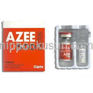 アジー Azee, ジスロマックス ジェネリック, アジスロマイシン 500mg 注射 （Cipla）