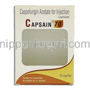 カプサイン Capsain, キャンシダス ジェネリック, カスポファンギン酢酸塩 70mg 注射 箱