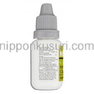 ノルフロキサシン, Norflox, 0.3% 10ML 点鼻 / 点眼液 (Cipla) ボトル側面・成分