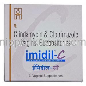 クリンダマイシン / クロトリマゾール配合（エンペシド ジェネリック）, Imidil-C, 100mg / 200 mg 膣錠 (Hete