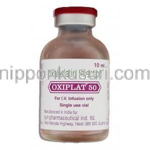 オキシプラチン Oxaliplatin, エルプラット ジェネリック, オキサリプラチン 50mg (Sun Pharma) バイアル瓶