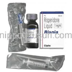 リスニア Risnia, リスパダール ジェネリック,1mg/ml,  リスペリドン 60ml シロップ内服液