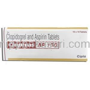 クロピドグレル / アスピリン配合, Ceruvin-AP, 75MG / 150MG カプセル (Ranbaxy)