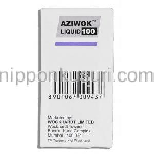 アジウォック Aziwok  100, アジスロマイシン 100mg 15ml 内服液 製造者情報
