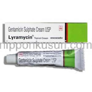 ライラマイシン Lyramycin, クレオシン ジェネリック, ゲンタマイシン  0.1% w/w 15gm クリーム