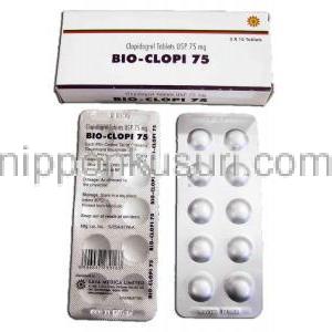 バイオクロピ Bio-Clopi, プラビックス ジェネリク, クロピドグレル 75mg 錠 (Sava medica)