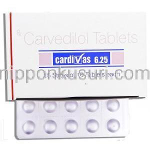 カーロック Carloc, アーチスト ジェネリック, カルベジロール 6.25mg 錠 (Sun Pharma)